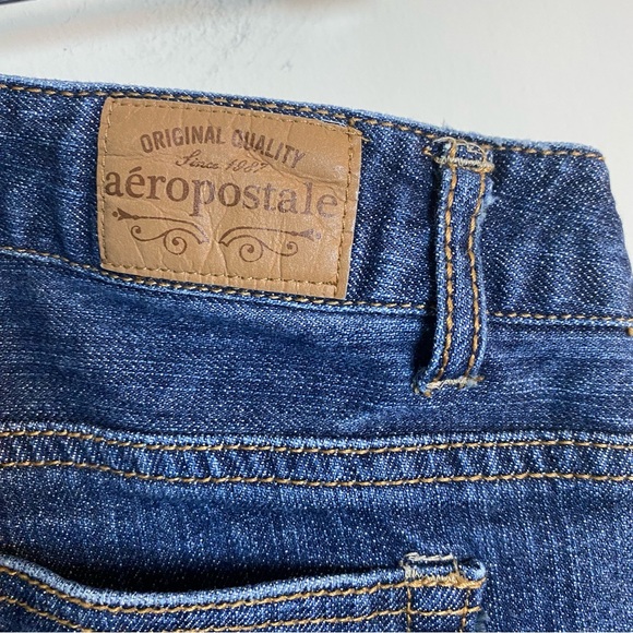Aeropostale Hailey Flare Leg Denim Jeans Medium Wash Womens 9/10 Short - Picture 5 of 8